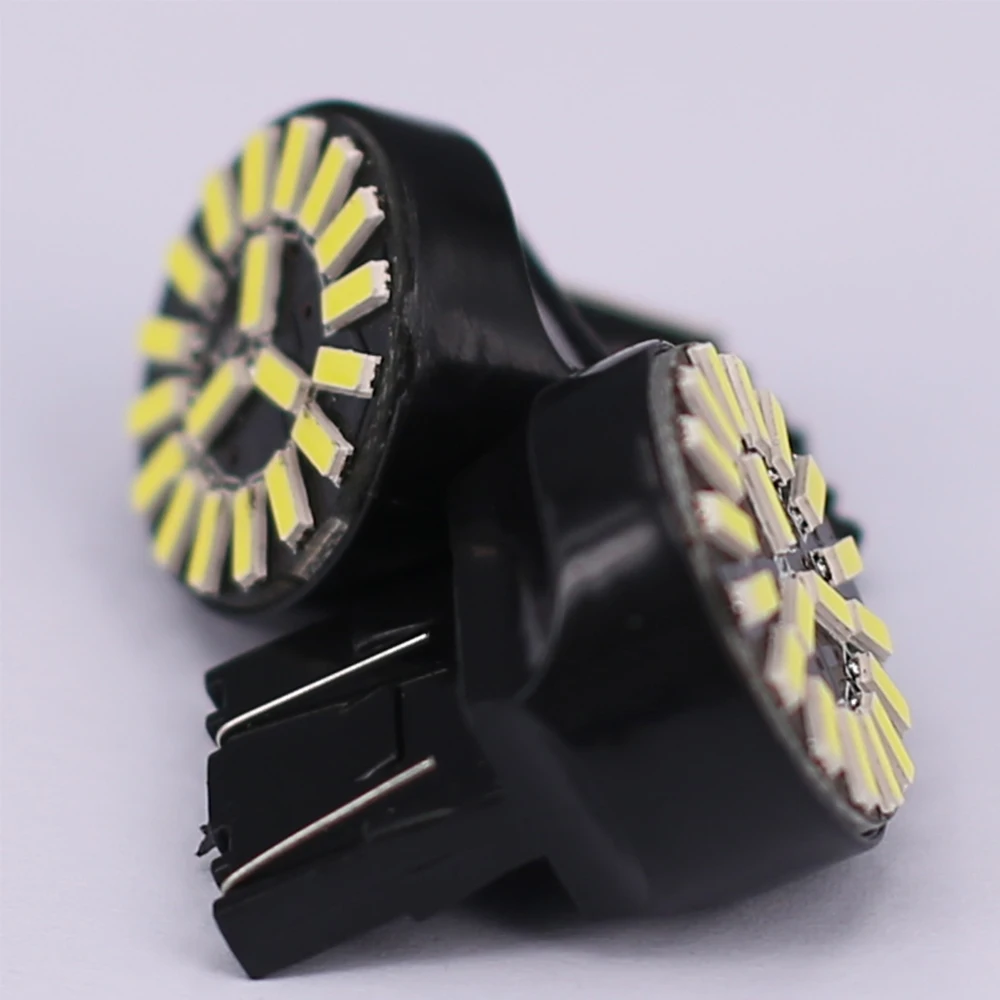 Лампа для авто T20 7443 W21/5W без ошибок 19smd 4014 SMD лампа заднего хода canbus указатель