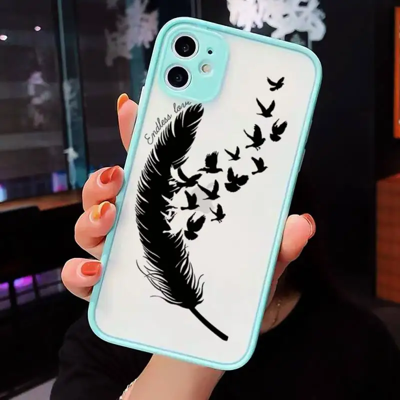 

Cute creative design pattern Phone Cases matte transparent For iphone 7 8 11 12 plus mini x xs xr pro max cover