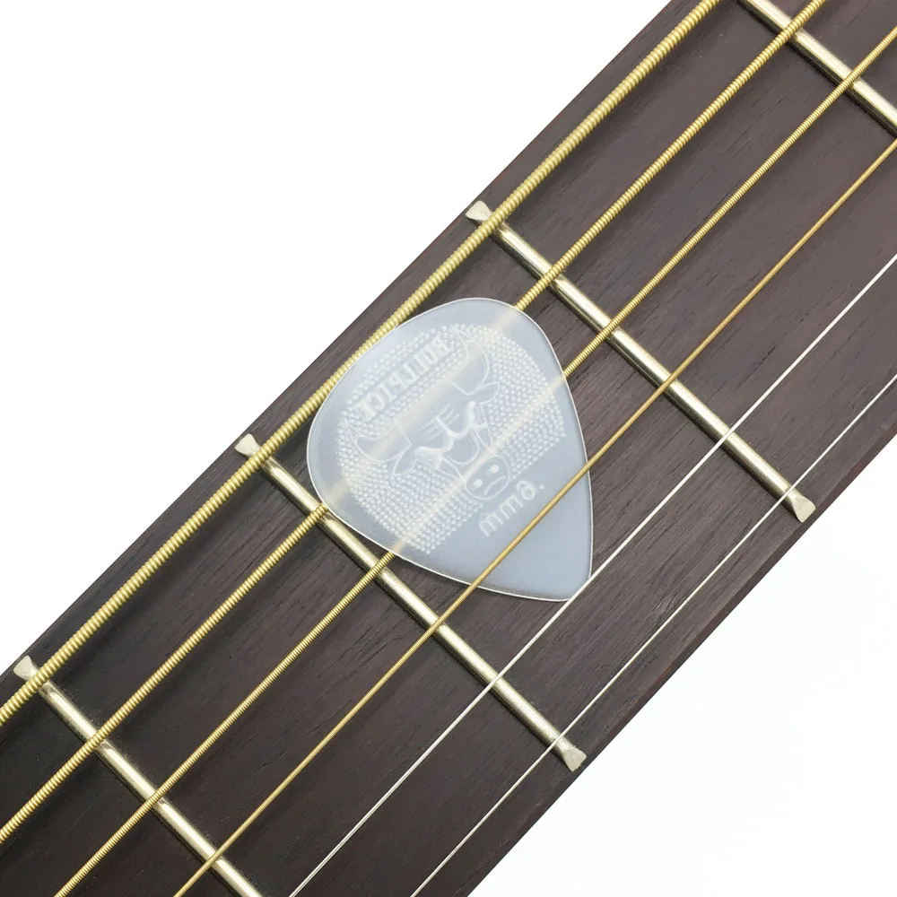 12 stücke bull kopf 073mm gitarre pick super durable nylon non slip design vermittler akustische elektrische guitarra picks free global shipping