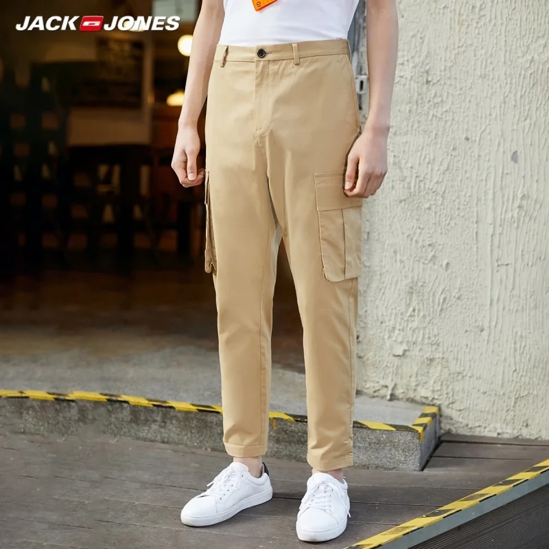 JackJones Мужские Короткие повседневные спортивные брюки до щиколотки с карманами