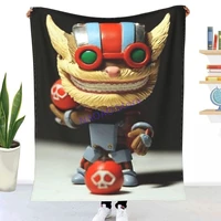 league of legends anime character ziggs throw blanket sheets on the bed blanket on the sofa decorative lattice bedspreads