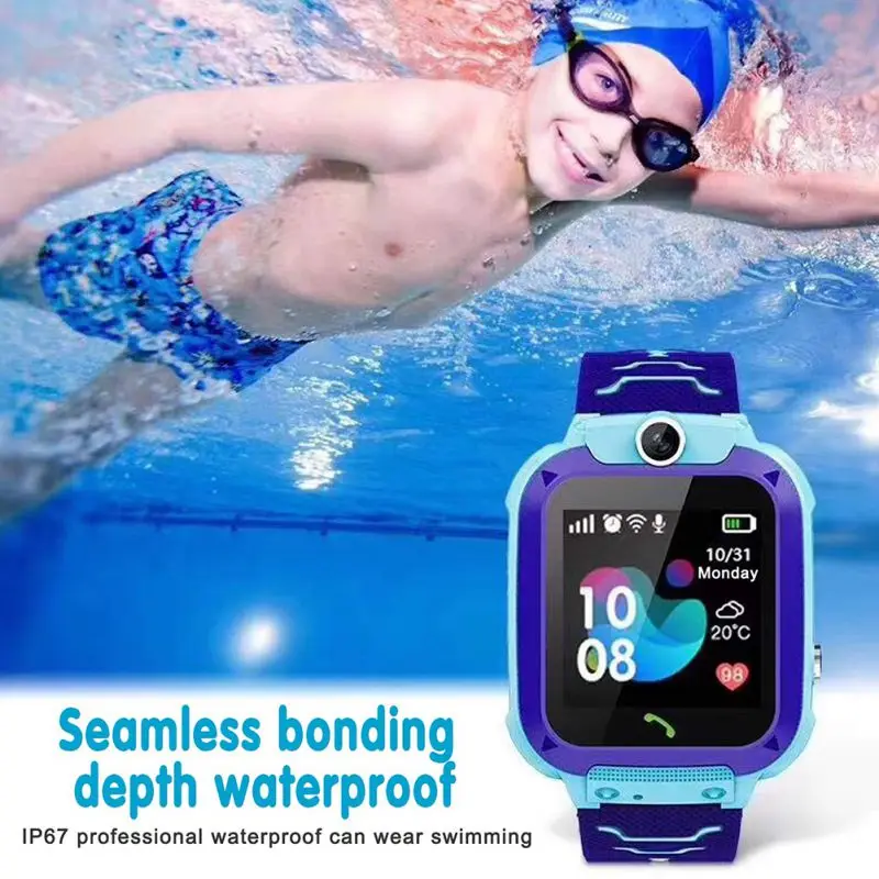 Детские Смарт часы водонепроницаемые детские наручные с функцией GPS