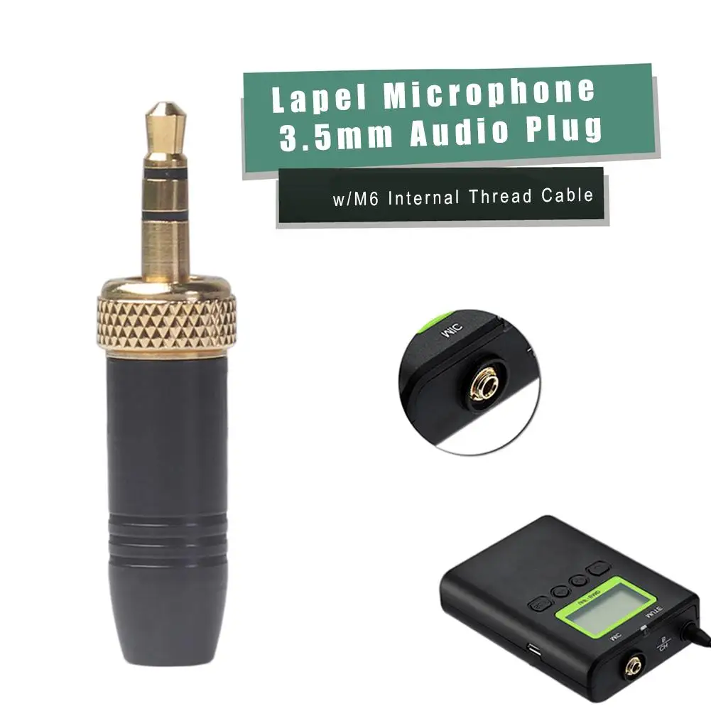 Петличный микрофон на лацкане 3 5 мм аудиоразъем с кабелем внутренней резьбой