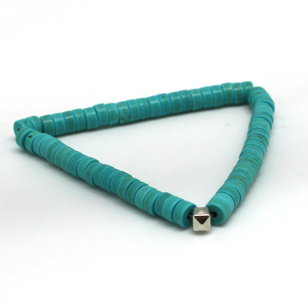 FFWFF сделай сам натуральный камень регулируемый браслет бирюза пара браслетов