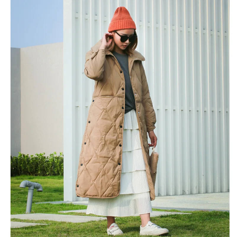 Пальто женская одежда зима 2021 Корейская Повседневная теплая длинная куртка на