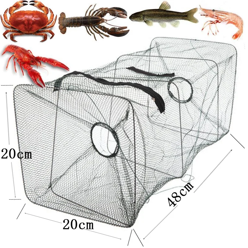 

Foldable Fishing Net Landing Net Trap Cast Dip Cage for Fish Shrimp Minnow Crayfish Crab