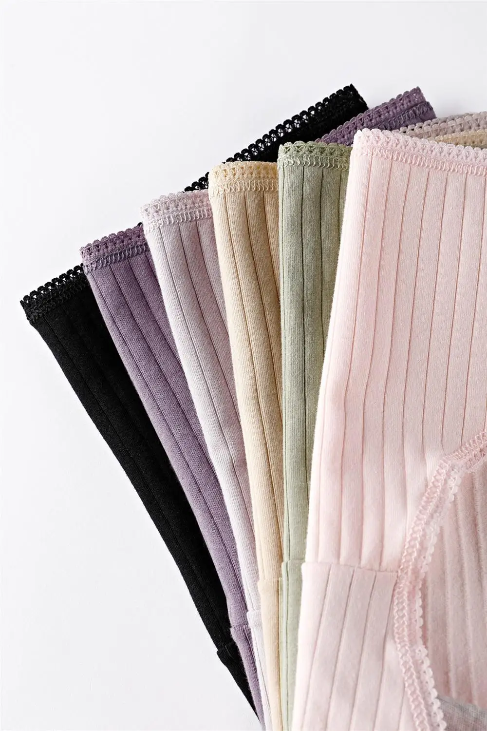 3 шт. женские хлопковые трусы со средней талией с кружевом | Женская одежда