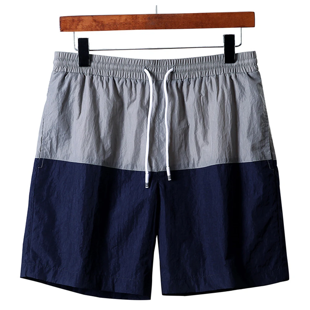 

Men's summer thin, breathable and quick dry color blocking shorts wear Korean Trend beach pants sports casual pants