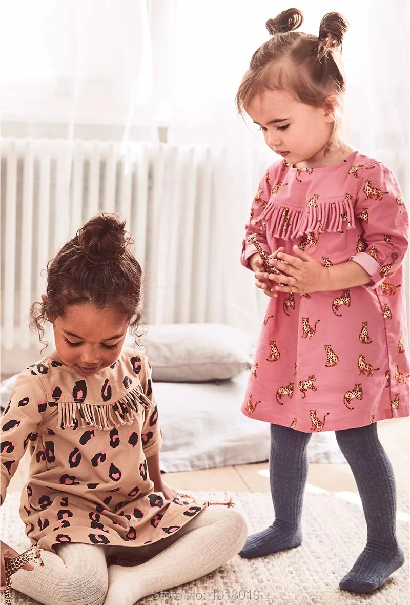 Брендовое 100% Тканое Хлопковое платье для маленьких девочек осень 2020 детское с