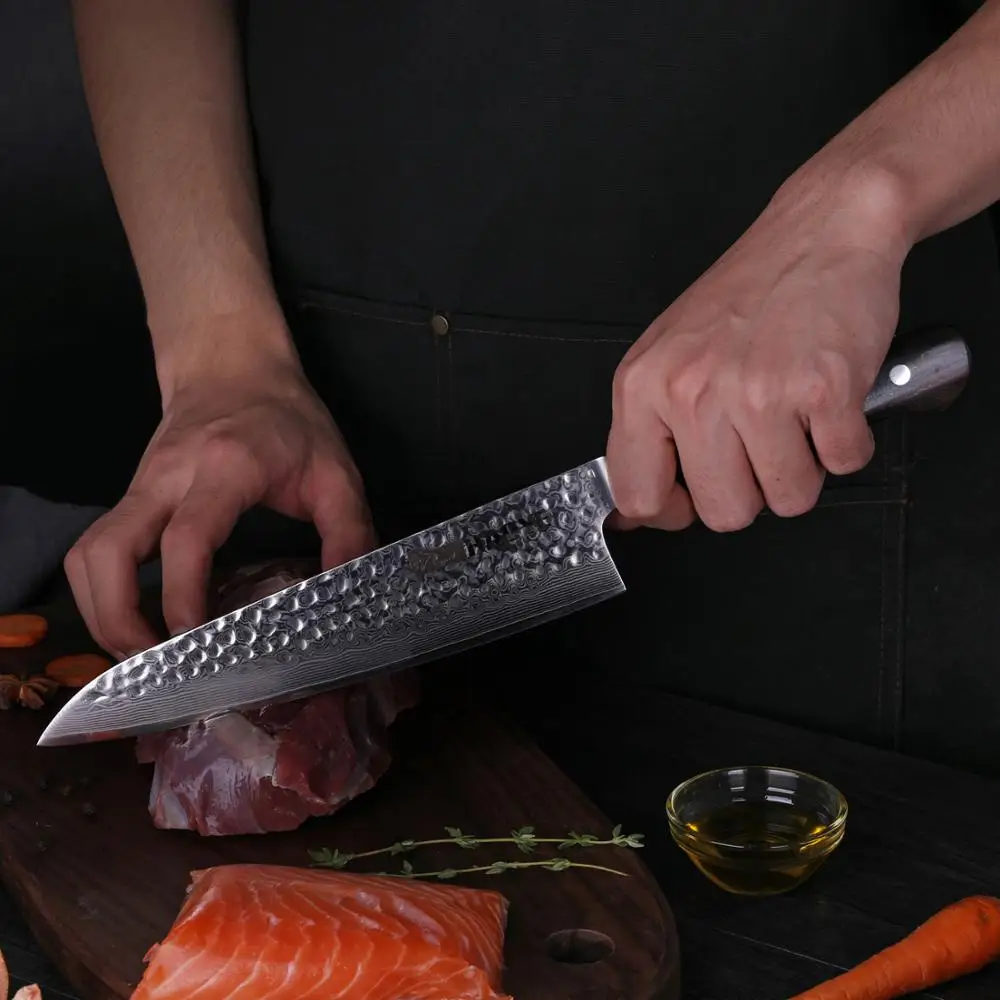 Японский нож шеф повара HAOYE vg10 из дамасской стали 8 5 дюйма кухонные ножи Gyuto