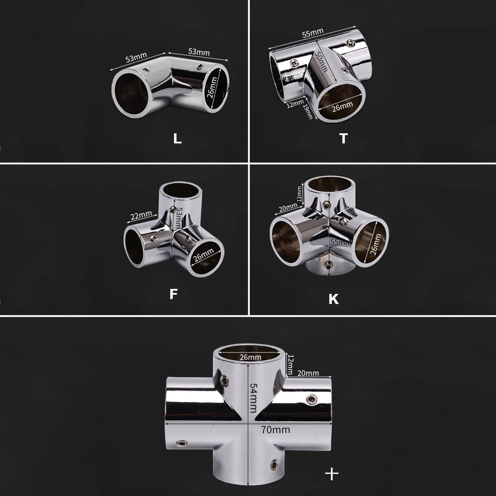 Соединительный элемент трубы из цинкового сплава L K T F крестообразный