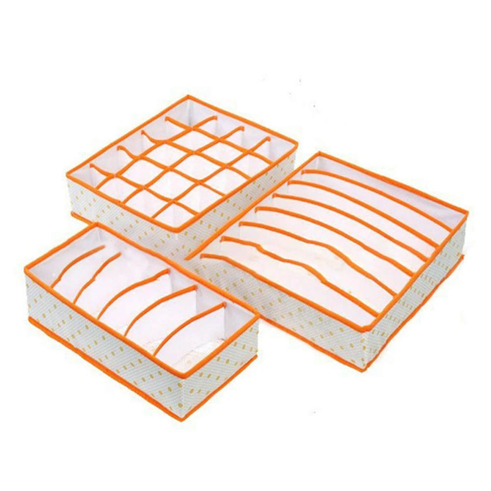 3 шт. ткань бамбуковое волокно коробка для хранения бюстгальтер нижнее белье