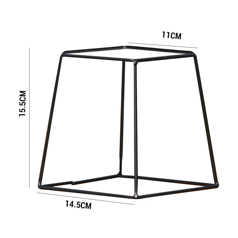 Planting Potted Plant Display Stand Square Shape Black Metal Flower Flowerpot Frame Pot Rack Creative | Дом и сад