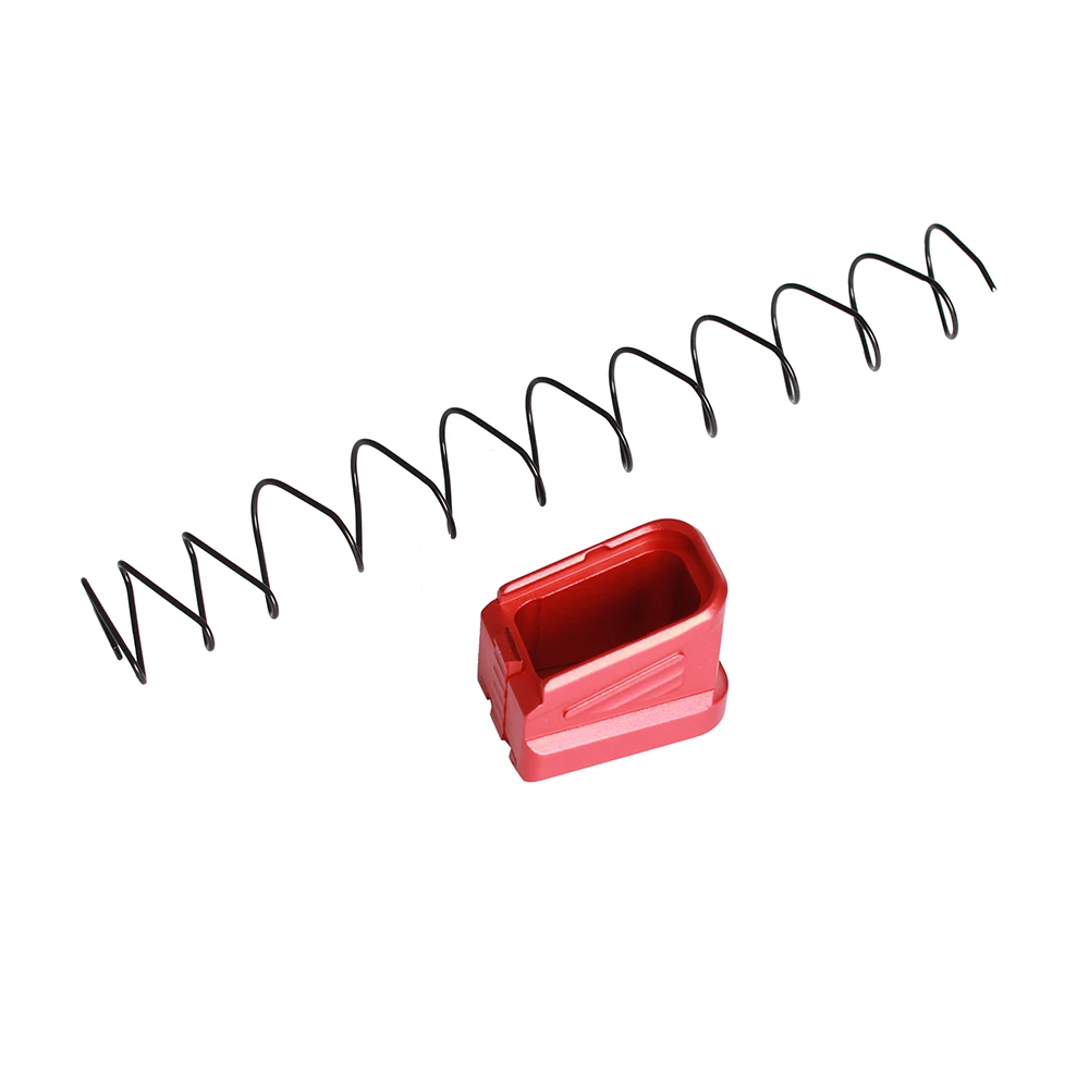 Red Magorui Glock журнал база Pad Mag Расширение Комплект для Glock 17 17C 17L 22 22C 24 24C 31 31C 34 35 CNC алюминий черный - Цвет: Red