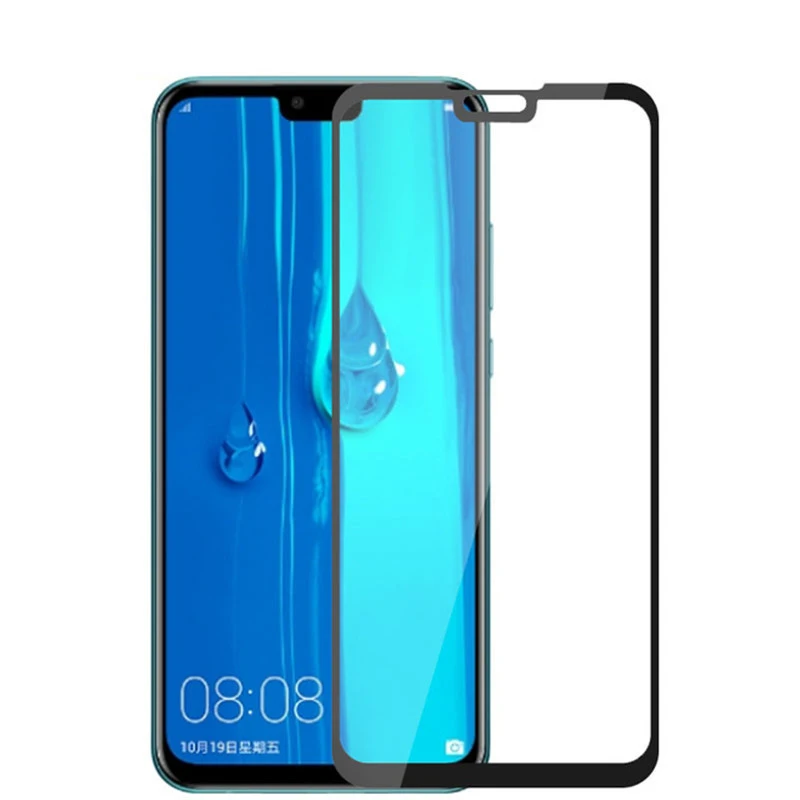 2 упаковки закаленное стекло для Huawei Y9 Prime 2019 ультратонкое полное покрытие Защита