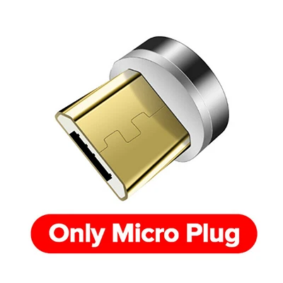 Micro USB Plug 1 м 2 м 3 а быстрый Магнитный зарядный кабель с 360 вращением круглые USB кабели для samsung Galaxy S9/S9 Plus/S10/S10e/S10Plus - Цвет: Micro USB Plug
