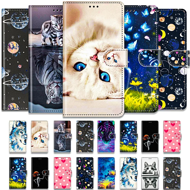 

For Realme 8 7 Pro C3 C12 C15 C21 C17 3D Cartoon Flip Case on OPPO Realme 6 6i 6s 7i 7 8 Pro Wallet Case Magnetic Leather Cover