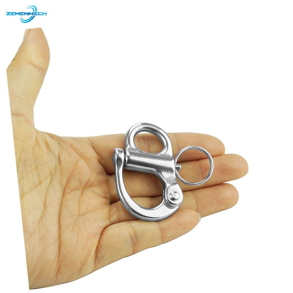 

2PCS Rigging Sailing Fixed Bail Snap Shackle Fixed Eye Snap Hook Sailboat Sailing Boat Yacht Outdoor Living 316 Stainless Steel