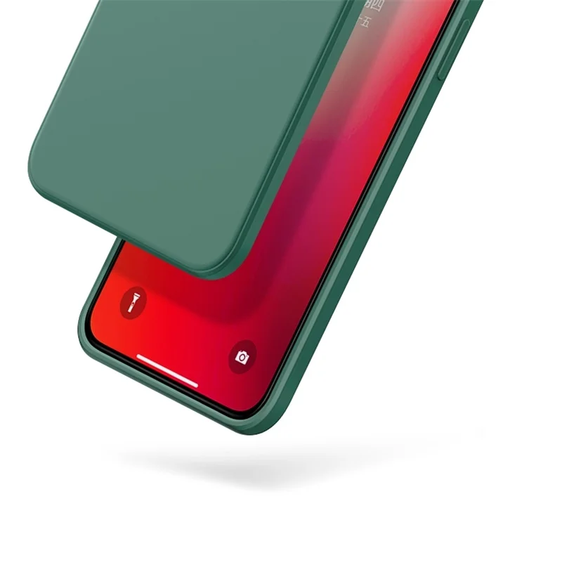 

New Design Square Liquid Silicone Soft Case For iPhone 11 Pro X XR XS Max 7 8 Plus SE 2020 Solid Color Camera Protection Cover