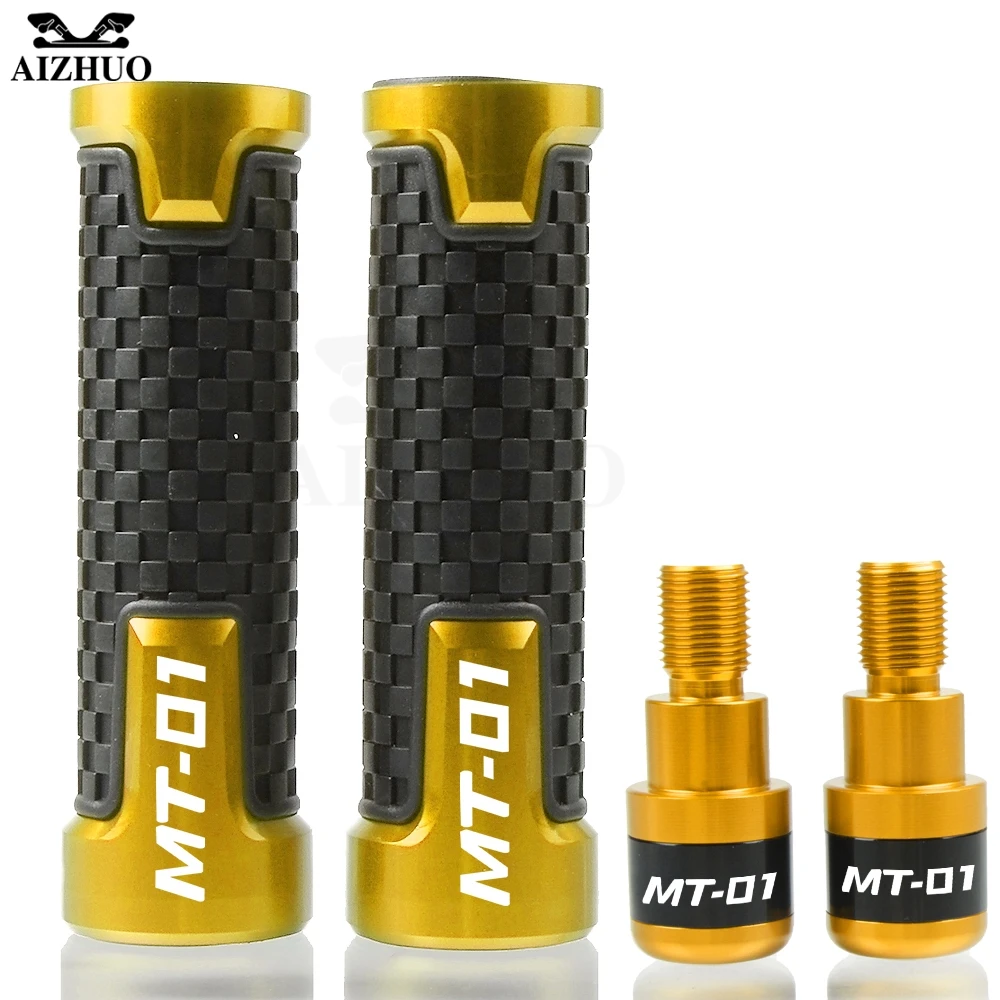 

MT01 LOGO Motorcycle Accessories Handlebar Grips Handle Bar Cap End Plug FORYAMAHAMT012004-20092005 2006 2007 2008 7/8"22mm