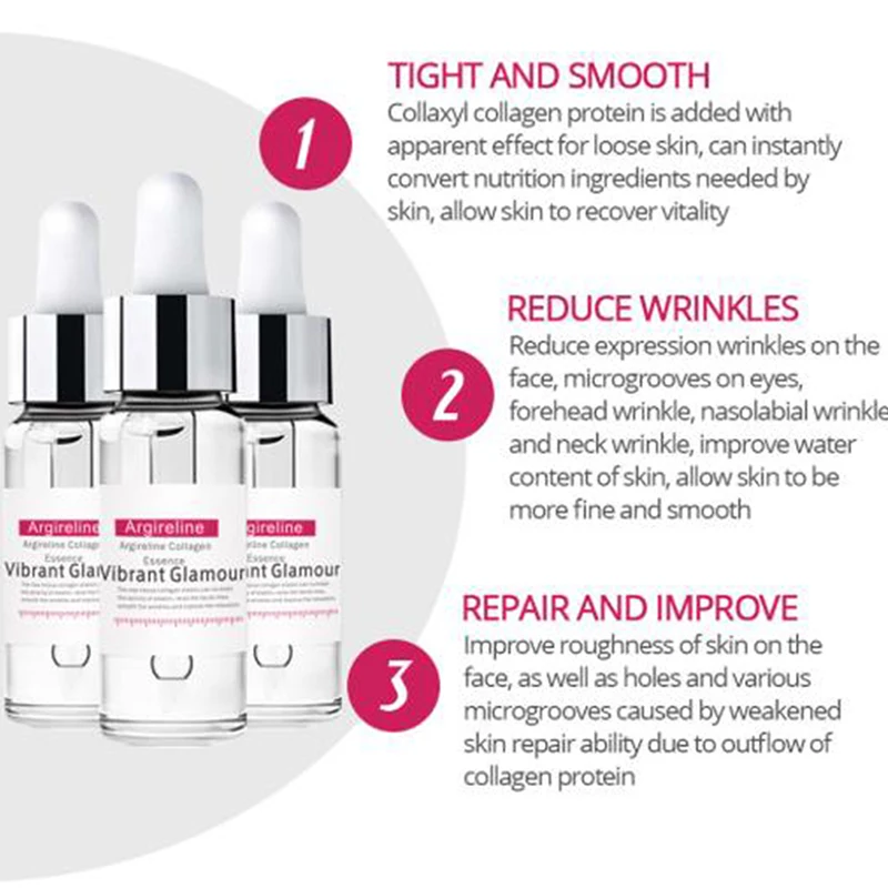 Argireline коллаген пептиды для лица безвредный EffectiveSerum крем против старения морщин Лифт устойчивое отбеливание увлажняющий уход за кожей