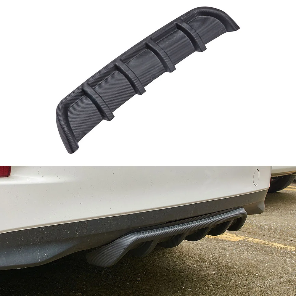 Автомобильный диффузор губа на задний бампер акулий плавник комплект