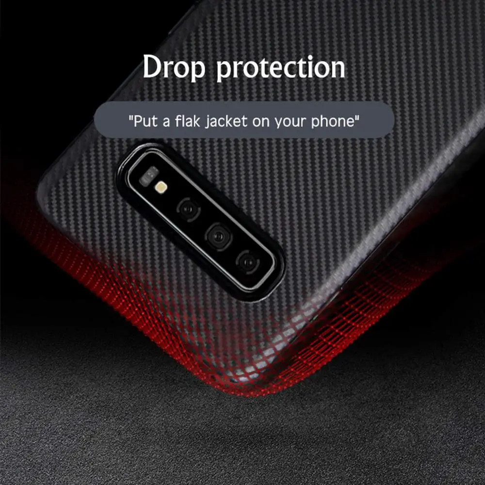 Мягкий чехол из углеродного волокна для телефона Samsung Galaxy S20 S10 S9 S8 Plus S10E 5G Note10 9 A10 A20