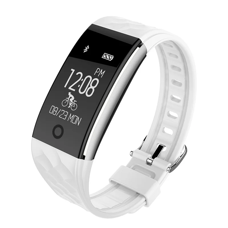 Белый S2 Bluetooth Смарт-браслет пульсометр OLED фитнес-шаговый Браслет Для xiaomi huawei ios Phone pk fitbits MIBAND 3 - Цвет: Белый