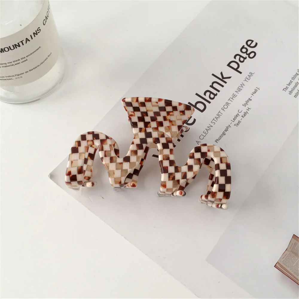 

1pc High Quality Geometric Acetate Hair Claws Large Square Hair Crabs Clip Leopard Grain Hair Clamps For Women Hair Accessories
