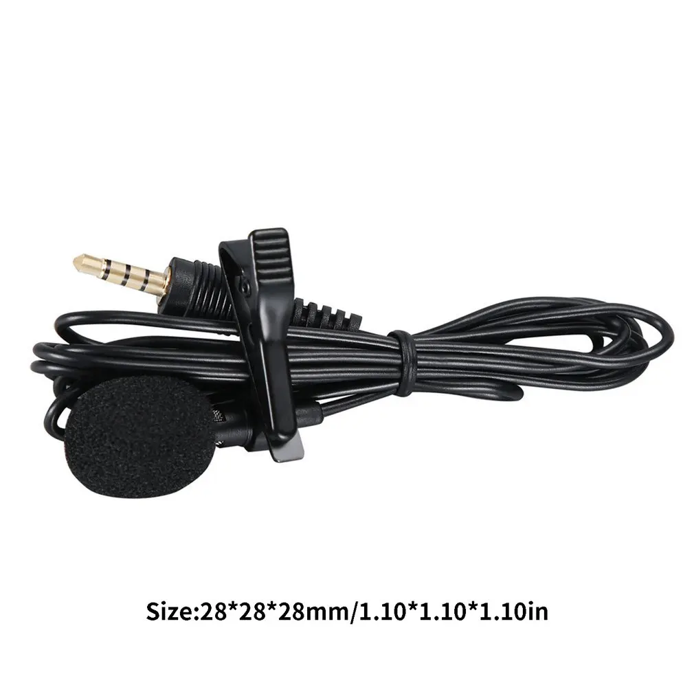 

Mini Lavalier Mic Microphone Case For Iphone Smartphone Recording Pc Clip-On Lapel Support Microphone Answering Phone