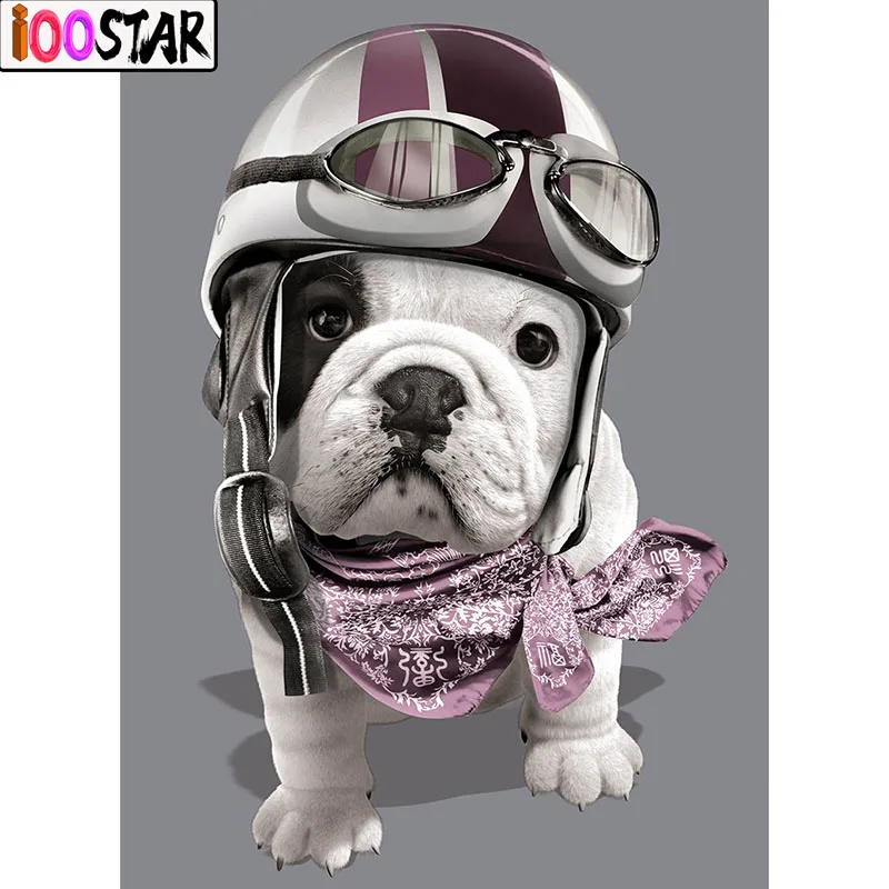 5D алмазная вышивка животные маленькая бульдог полная квадратная/круглая