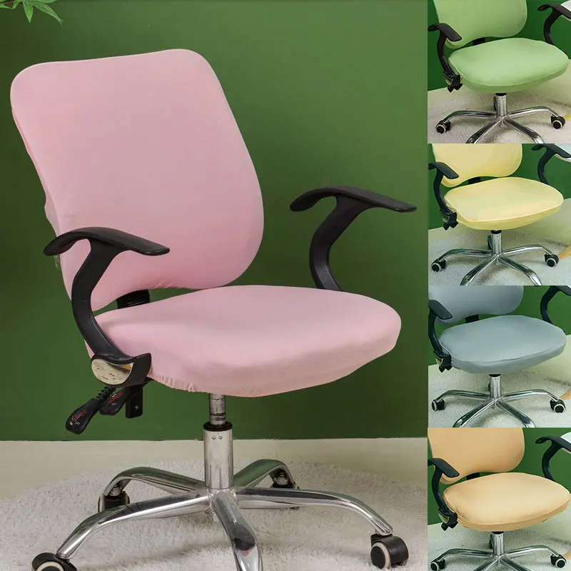 

Office Computer Chair Covers Elastic Solid color Computer Arm Chair Covers Anti-dust Universal Solid Seat Cover Cushion 2021