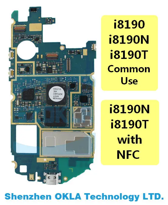 1 шт. для Samsung i8190 i8190N i8190T S3 mini WCDMA ГБ ОЗУ 8 Гб ПЗУ Материнская плата запасная б/у