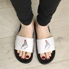 Шлепанцы женские, простые Нескользящие тапочки, сердечки, любовь, ручная работа, лето 2021