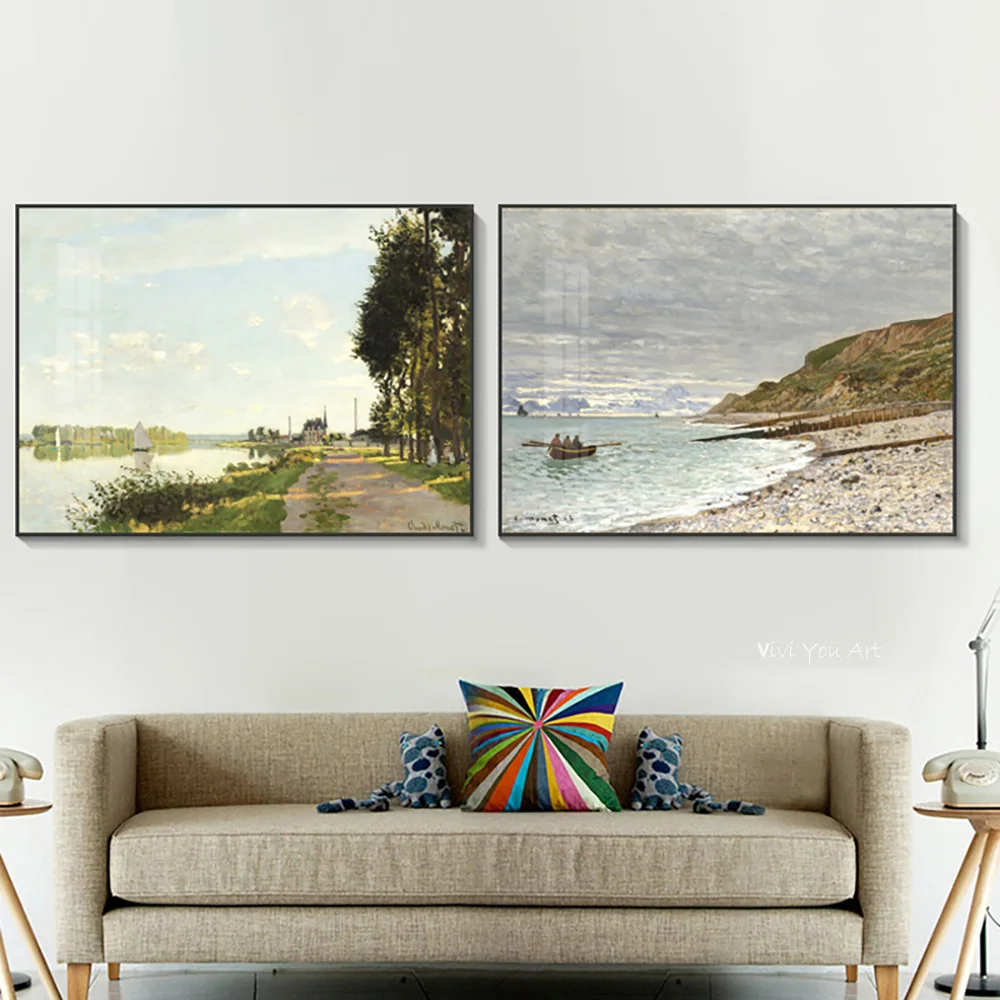Kopen Moderne Abstracte Landschap Wall Art Beroemde Monet Canvas Schilderij Nordic Poster Muur Foto Voor Woonkamer Home Decoratieve