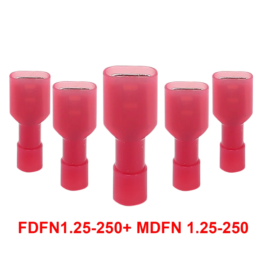 FDFN1.25-250 + MDFN 1 25-250 красный нейлон Мужской Женский Электрический Провод соединения