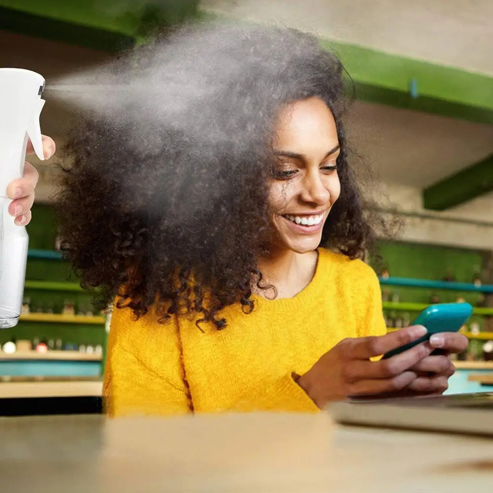 

450ml Transparent Spray Bottle High Pressure Continuous Bottle Mist Spray Fine For Hairdressing Bottle Spray Watering Clean B4H9