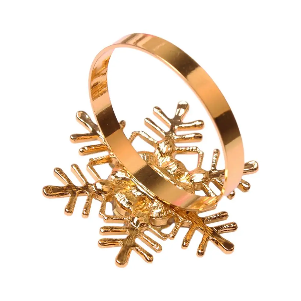 1/5 шт. Рождественская Снежинка кольца для салфеток сверкающими серебристыми