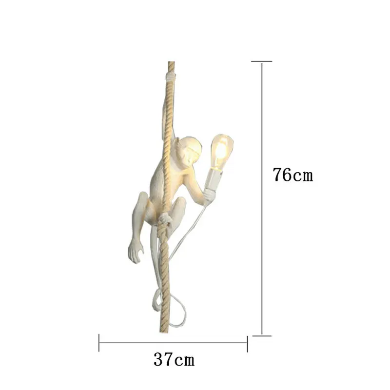 Винтажный подвесной светильник в виде обезьяны промышленный светодиодный для