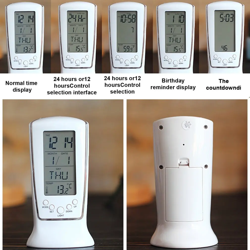 Спальня Будильник для студента креативный немой небольшие часы умный