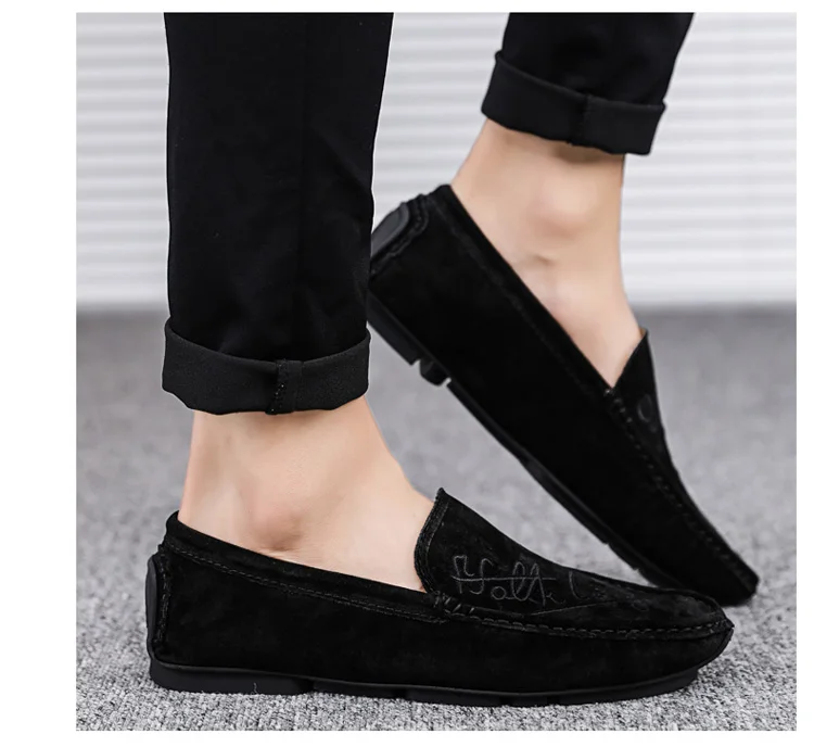 Мужская обувь; Замшевые мужские лоферы; Повседневная обувь; Chaussures; слипоны на плоской подошве; ботинки на низкой платформе; zapatos hombre; синие лоферы