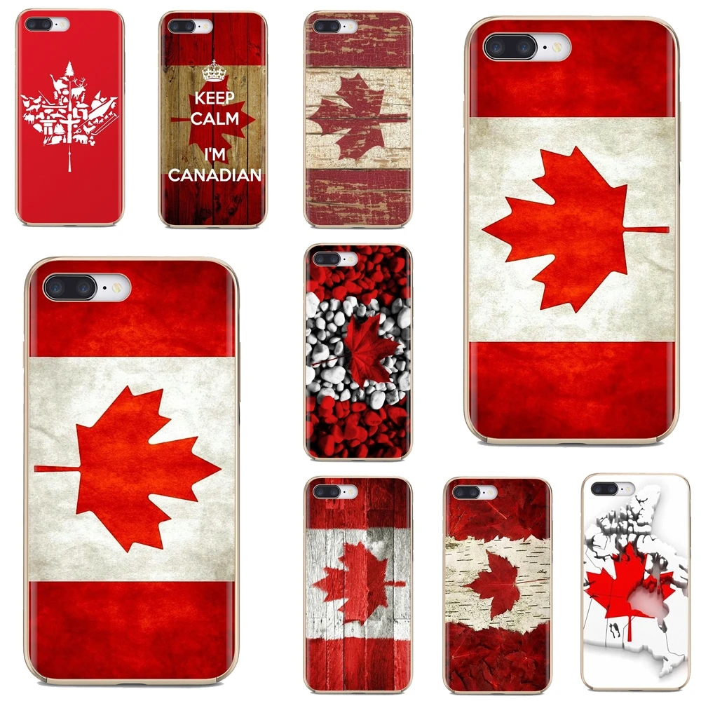 

For iPhone iPod Touch 11 12 Pro 4 4S 5 5S SE 5C 6 6S 7 8 X XR XS Plus Max 2020 Silicone Cover Bag Canada National Flag CA Banner