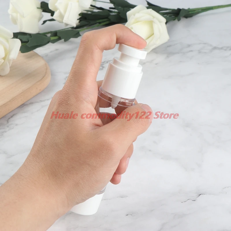 

Hot 1PC 15ml/30ml/50ml/80ml/100ml Plastic Travel Bottle Refillable Bottle Transparent Airless Pump Perfume Vacuum Spray Bottle