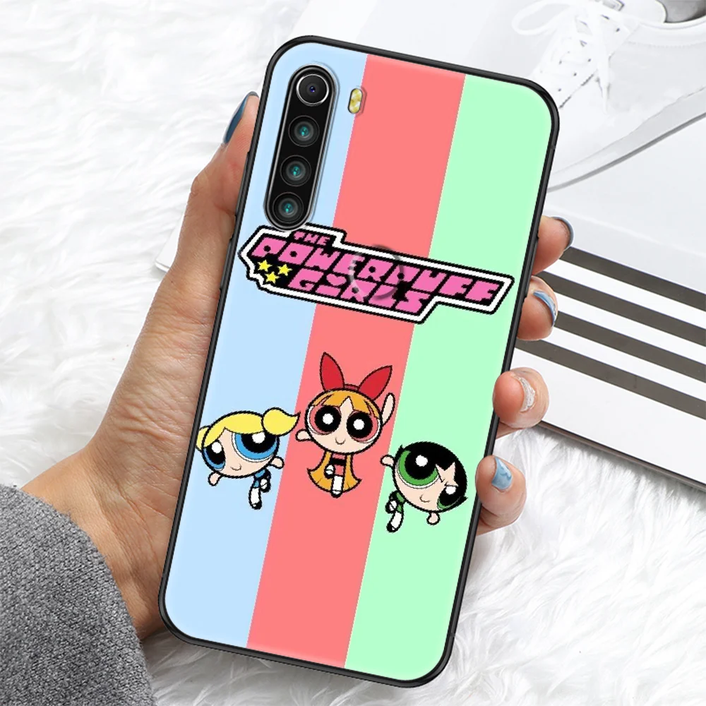 

Cartoon Powerpuffs cute Girls Phone case For Xiaomi Redmi Note 7 7A 8 8T 9 9A 9S 10 K30 Pro Ultra black fashion hoesjes soft