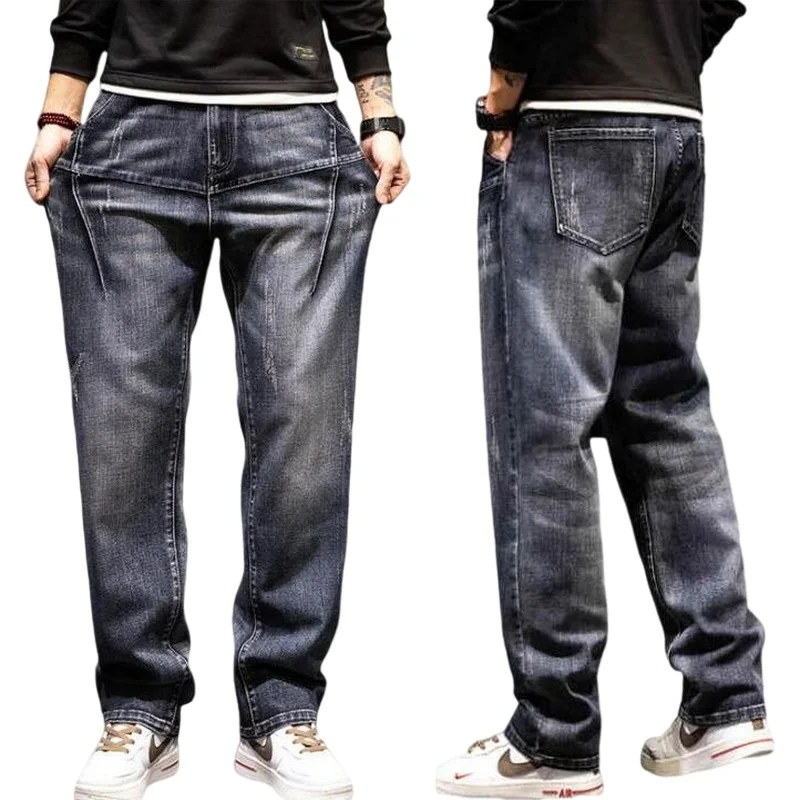Men Jeans Mens Hiphop Baggy Denim Pants Straight-Leg Jeans Male Cowboy Clothing Cargo Trousers Size 28-44