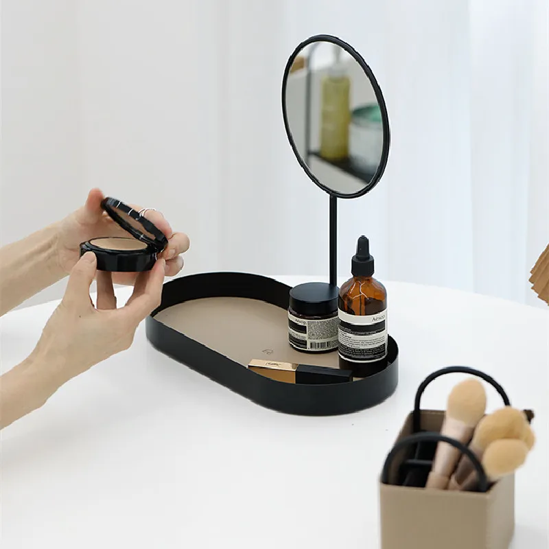 Настольные подносы для хранения косметики в скандинавском стиле со съемным