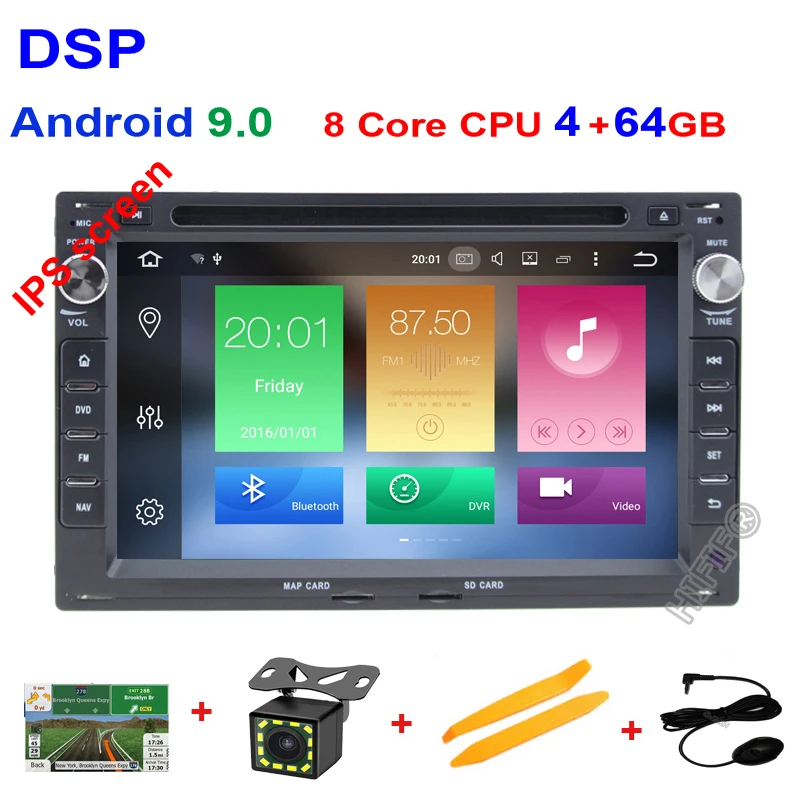 4GRAM 64G RAM DSP DSP ips 4G Android 9,0 Автомобильный gps для VW PASSAT B5 B4 JETTA BORA GOLF 4 SHARAN POLO MK5 MK4 MK3 T5 транспортер для peugeot 307 dvd - Цвет: 4GRAM 64G RAM DSP