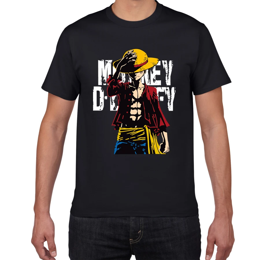 

New summer One Piece T shirt men Japanese Anime Luffy Cotton Tshirt men loose casual top tee men clothes 2021 tee shirt homme