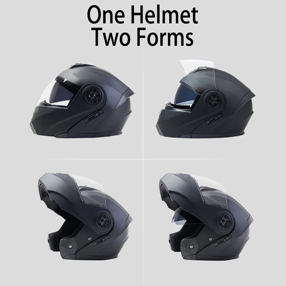 BLD Classic Bluetooth Modular Flip Up Dual Lens Motorcycle Helmet Professional Safety Downhill Motocross Racing Casco Moto enlarge