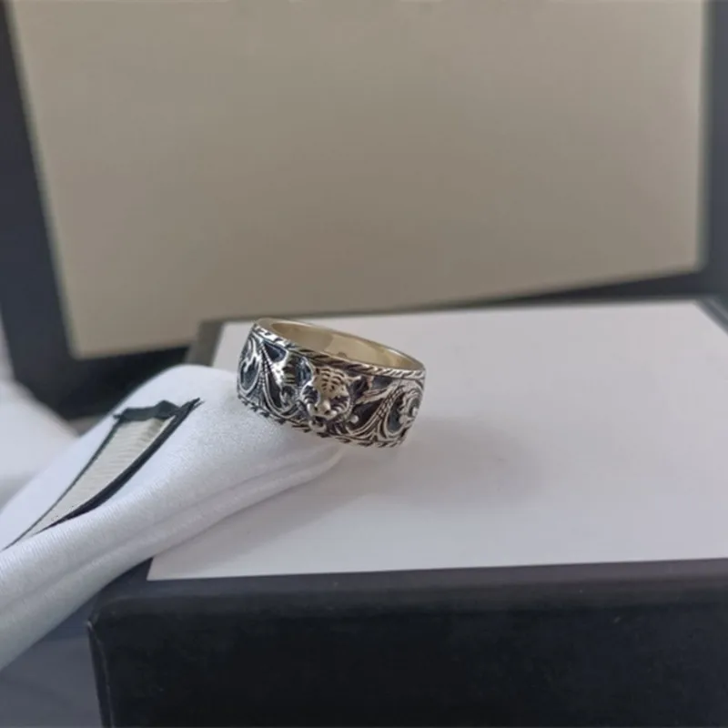 

Gift For Boyfriend S925 Silver Tiger Head Men's Ring Street Fashion Domineering Retro Style European And American Fashion